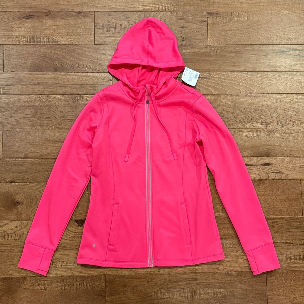 Women’s Ideology Hot Pink Long-Sleeve Hooded Zippered Jacket - Size M